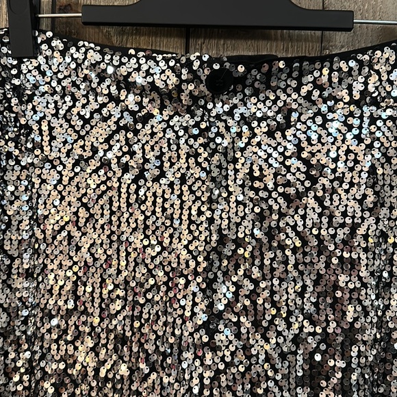 NWT Anthropologie Maeve The Colette Cropped Wide-Leg Sequin Pants - Picture 6 of 14